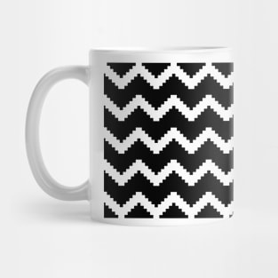 Zigzag geometric pattern - black and white. Mug